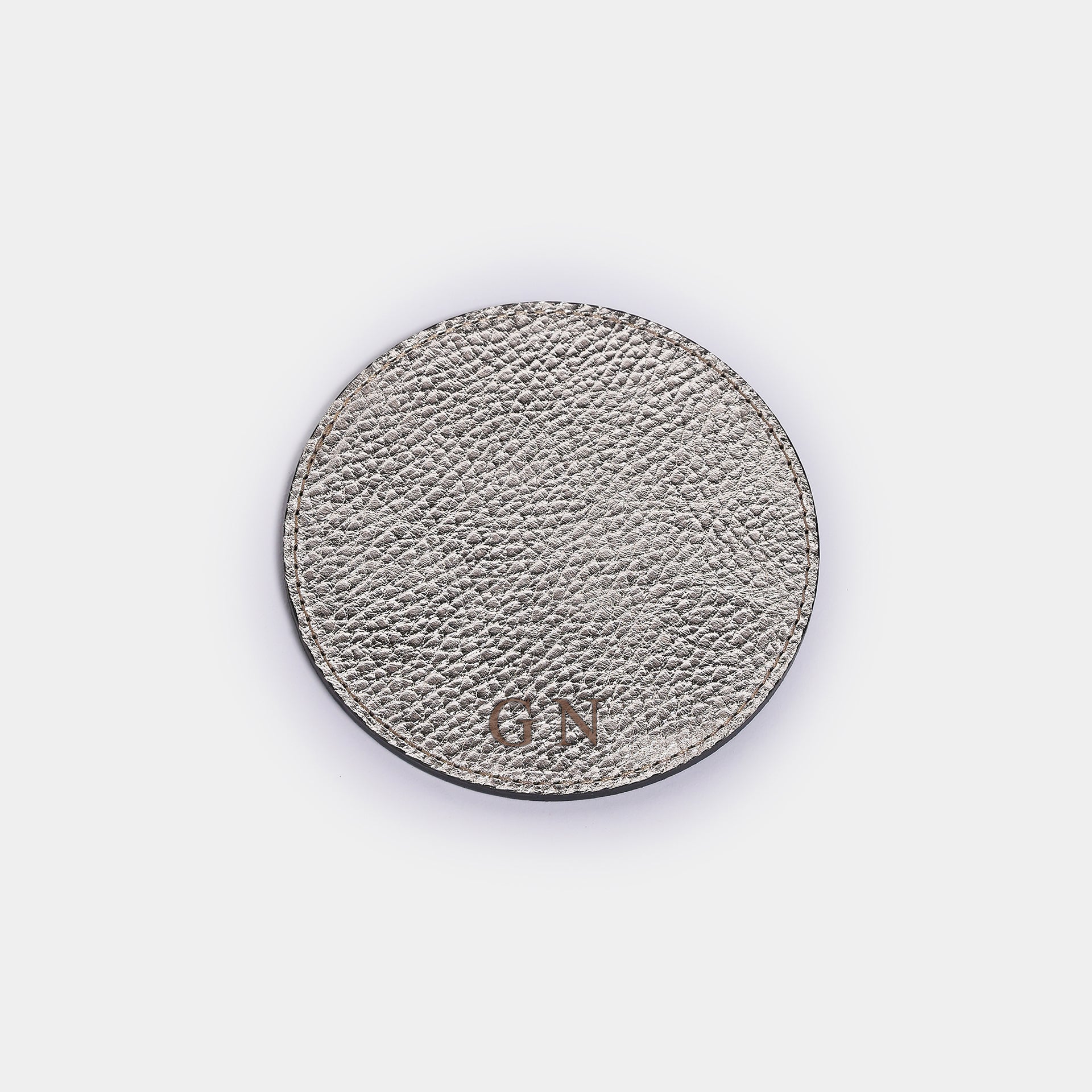 GIOTTO - Sottobicchiere pelle dorata - Set di 2 pezzi