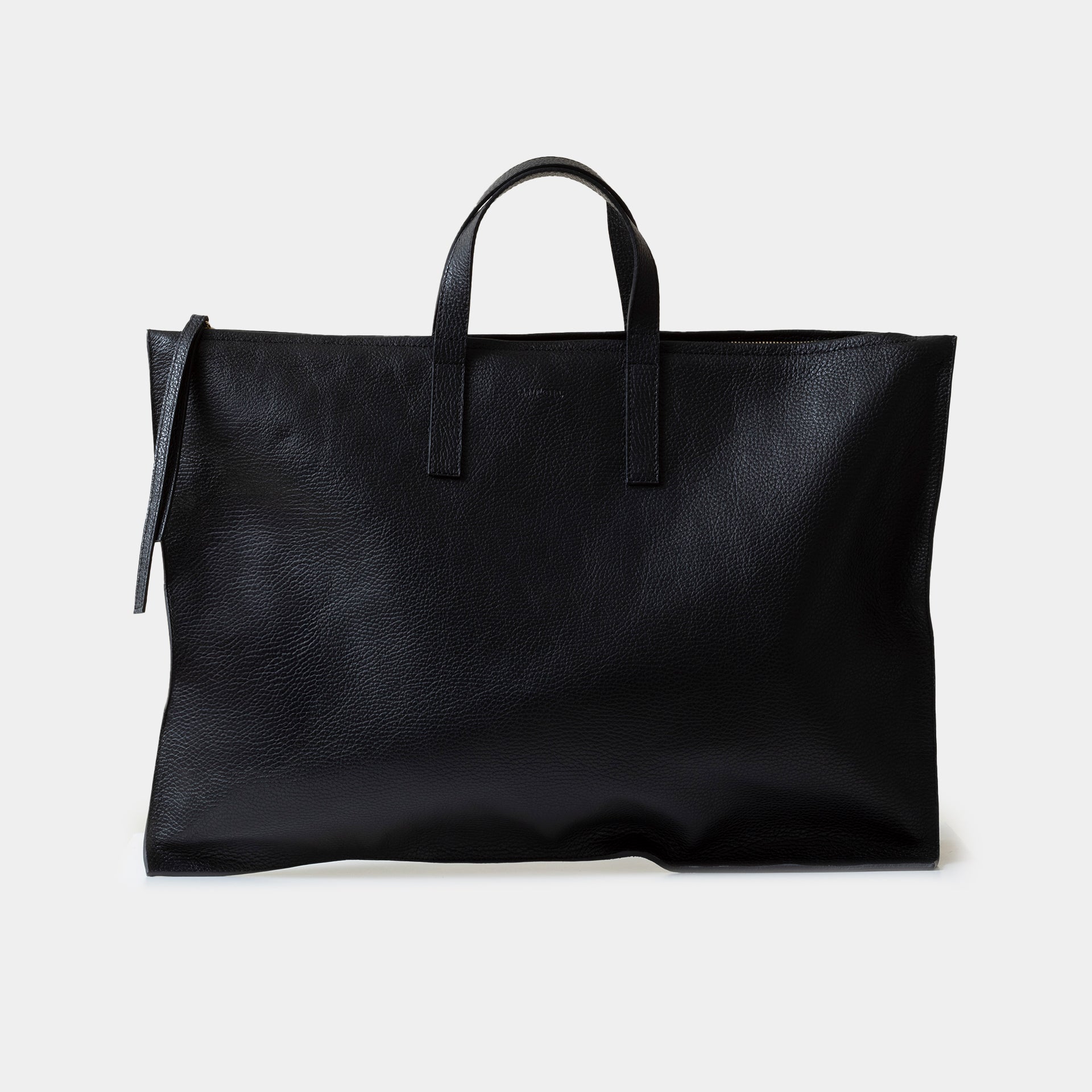 borsa nera ARRON da computer e da ufficio in pelle martellata con tracolla regolabile