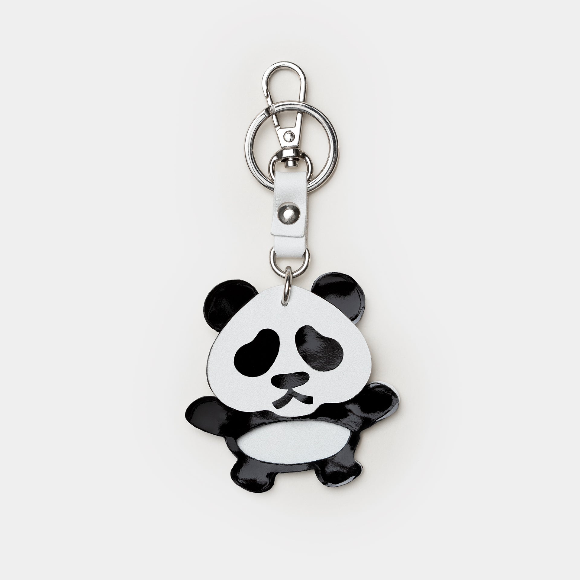 charm divertente Arron per borsa e portachiave in pelle a forma di panda