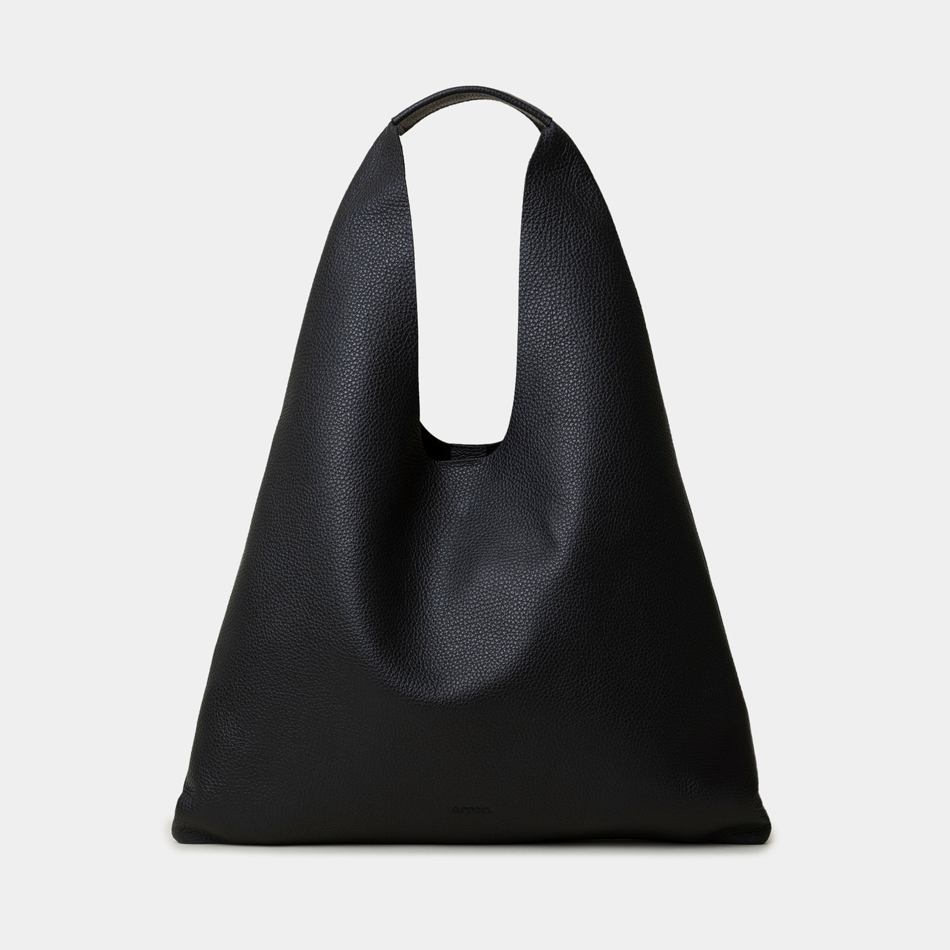 borsa hobo in pelle martellata nera brand Arron