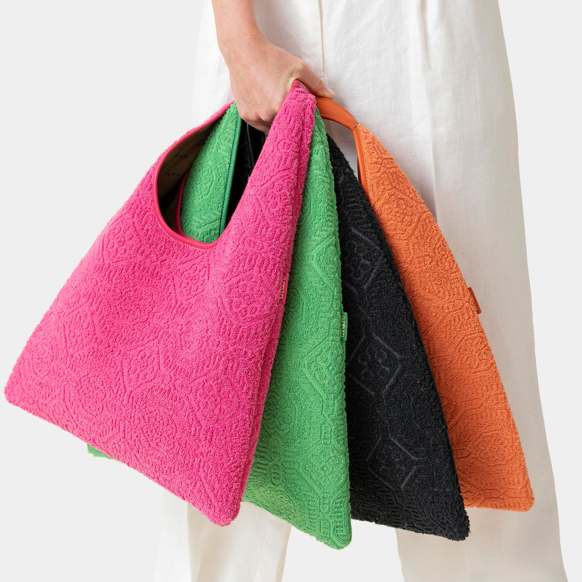 borsa hobo Arron in spugna colorata e pelle