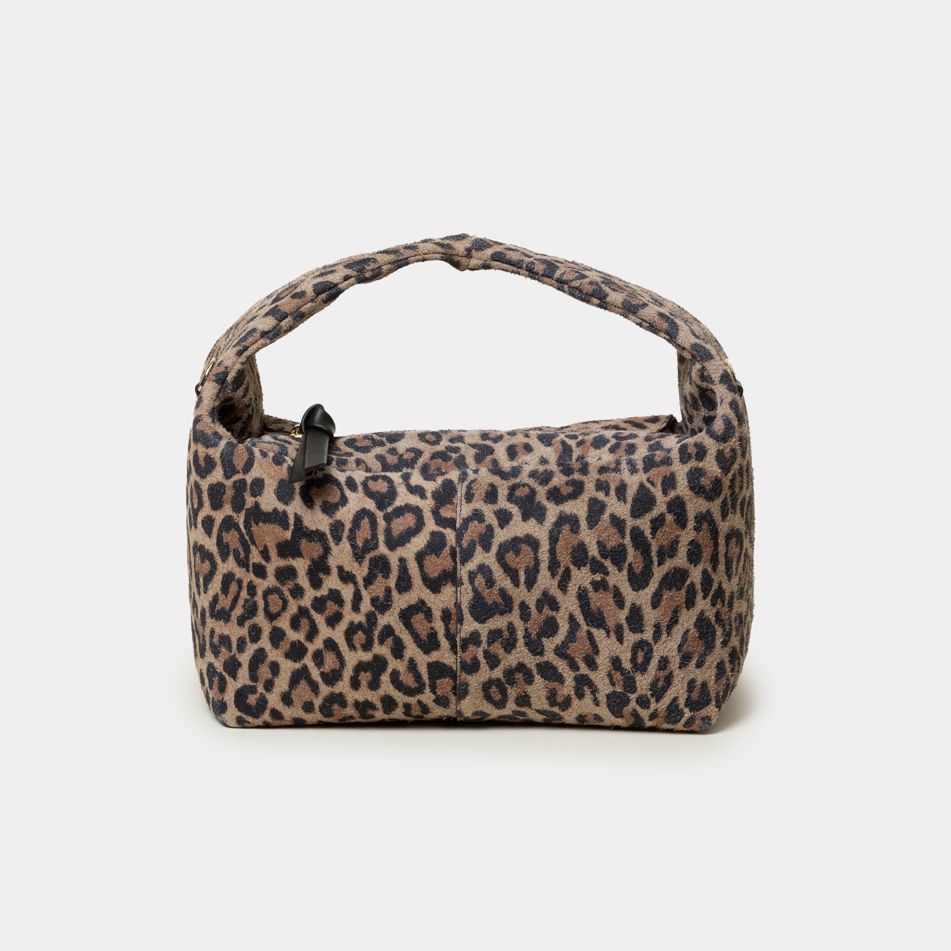 borsa piccola ma capientie animalier leopardata in camoscio
