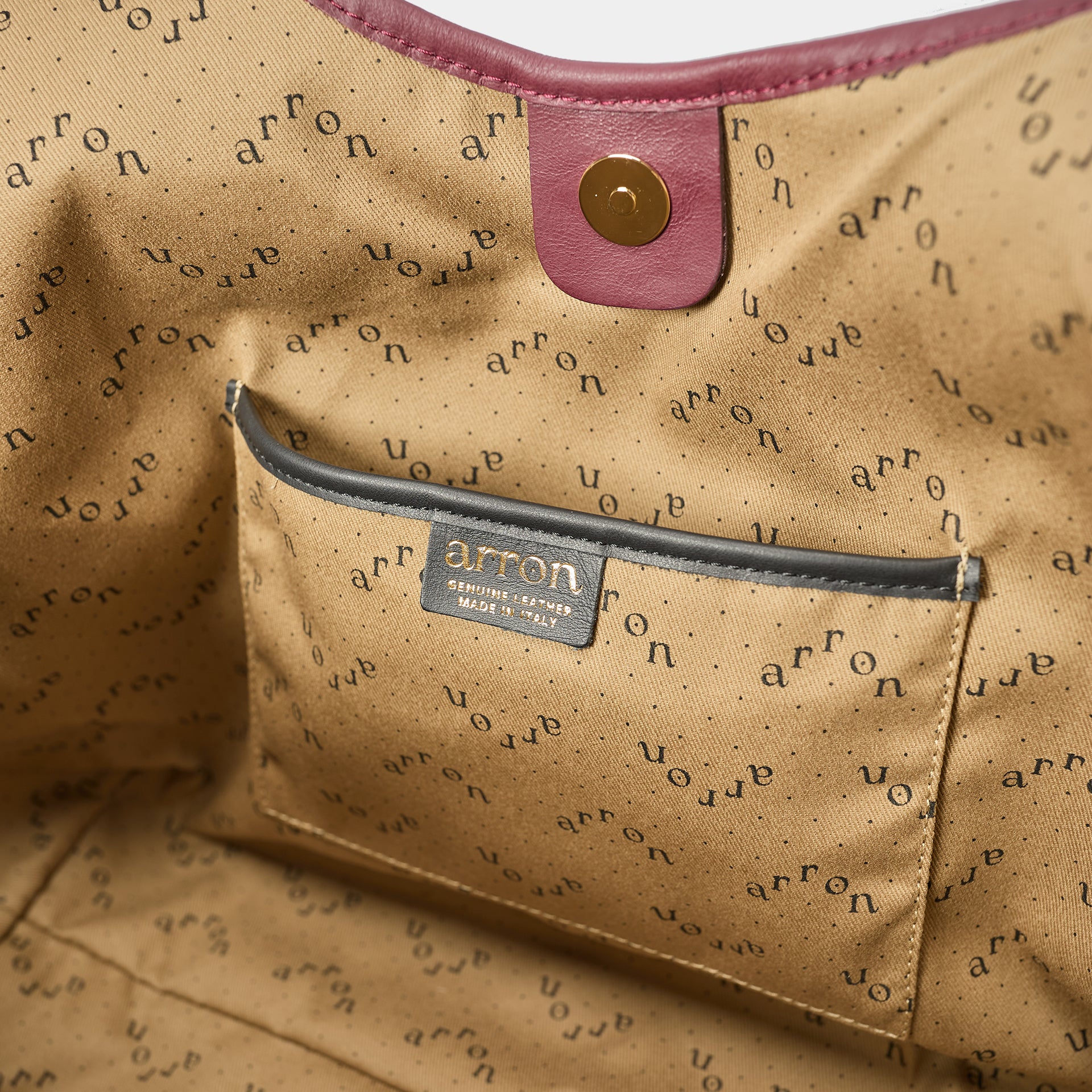 INTERNO borsa hobo shopper grande ARRON in rafia e pelle color prugna