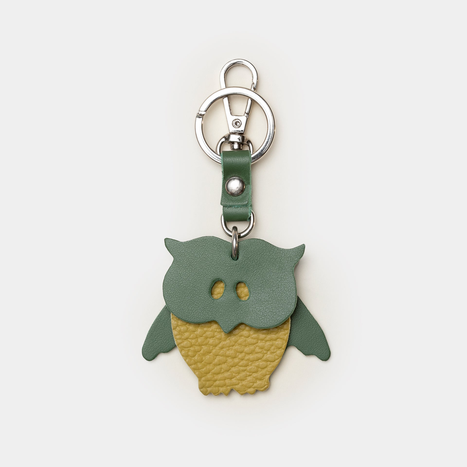 charm per borsa o portachiave in pelle divertente a forma di gufo