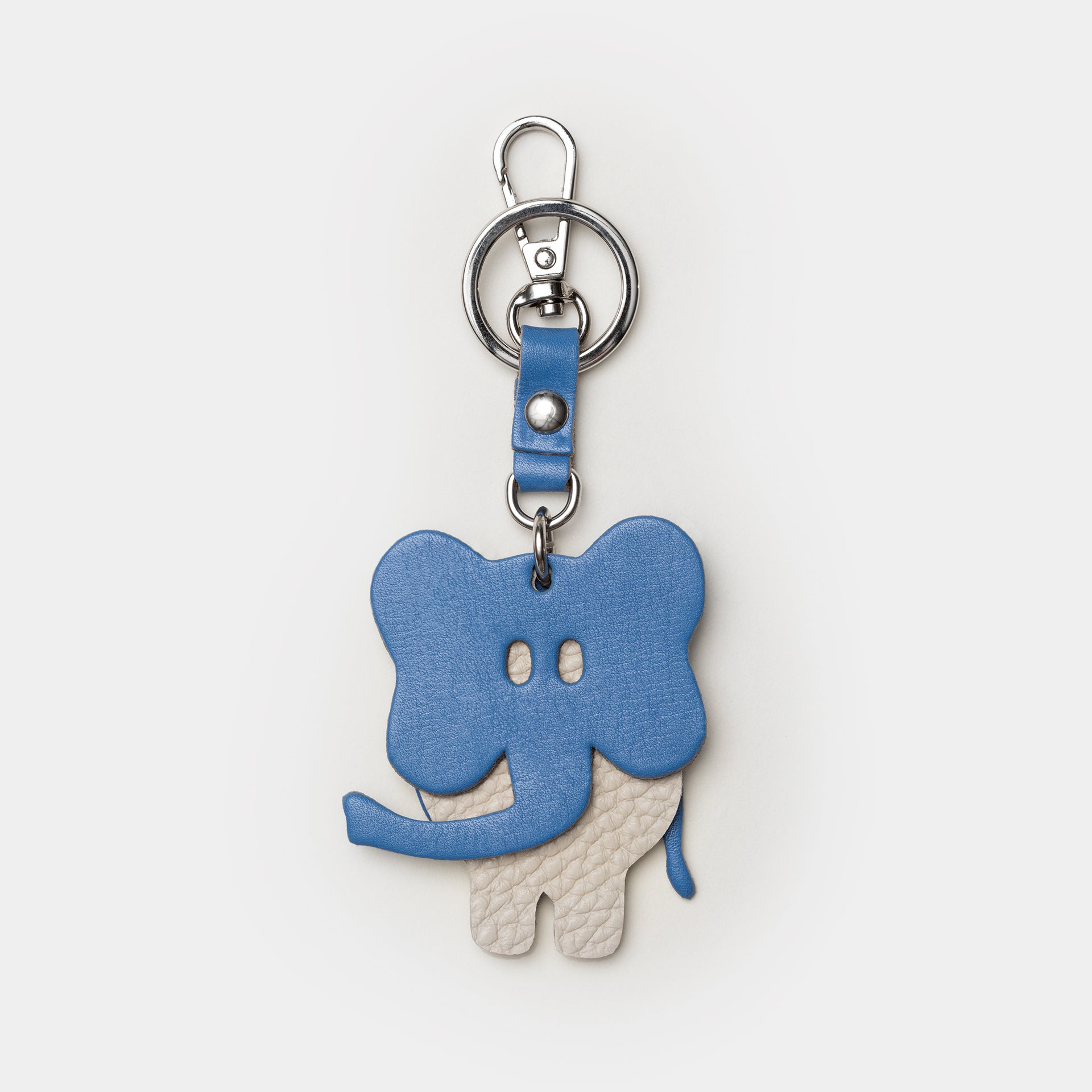 charm per borsa portachiave in pelle a forma di elefante