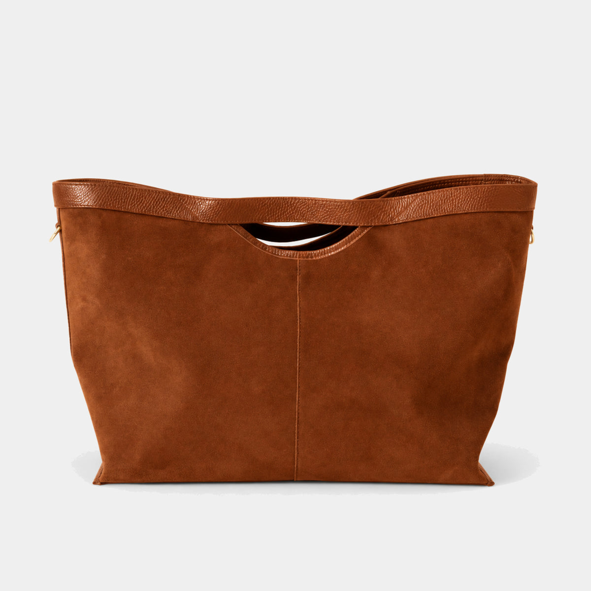 dana shopping bag in camoscio cannella brand arron larga comoda spaziosa design contemporano accessori moda made in italy