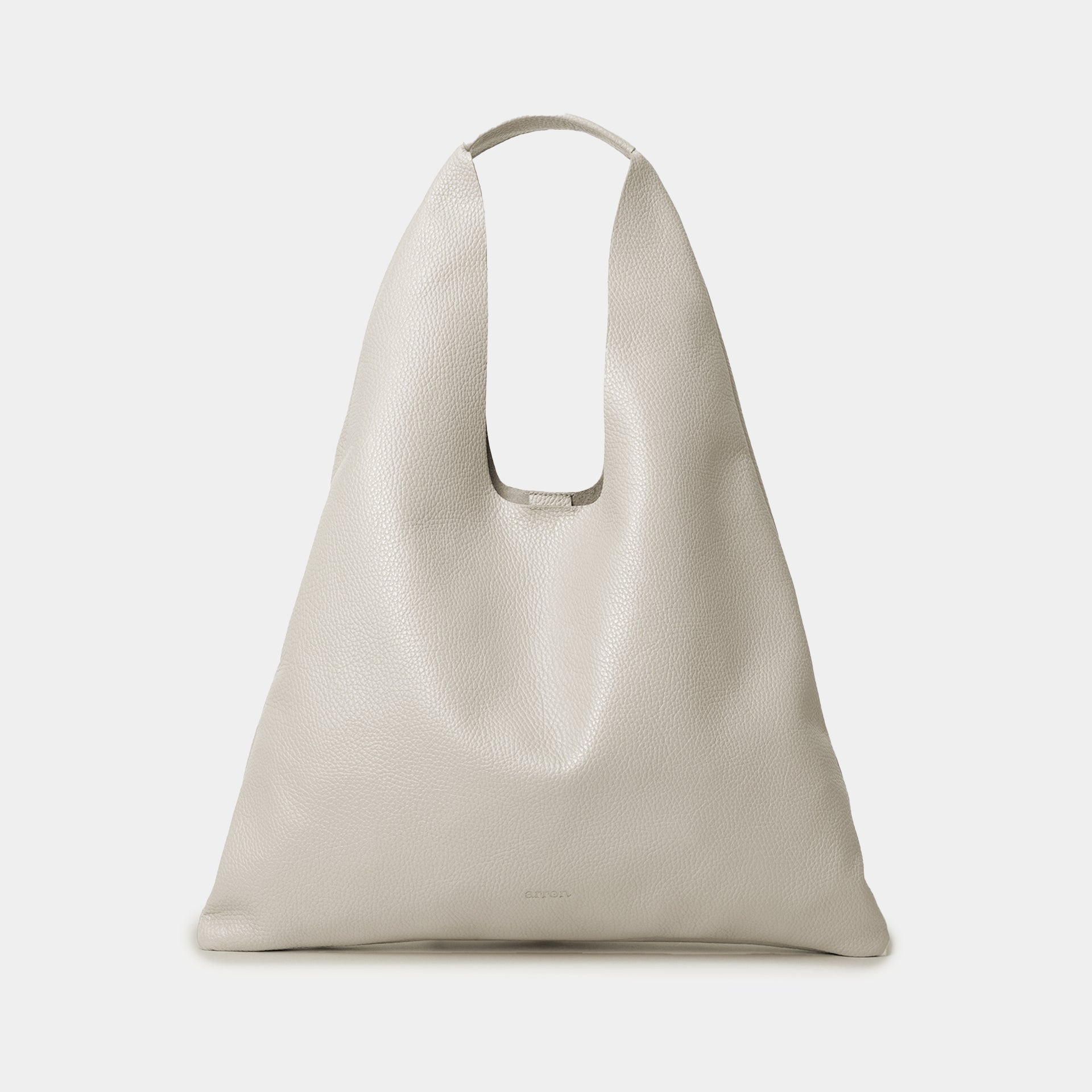 borsa hobo Eva in pelle martellata color latte avena brand Arron