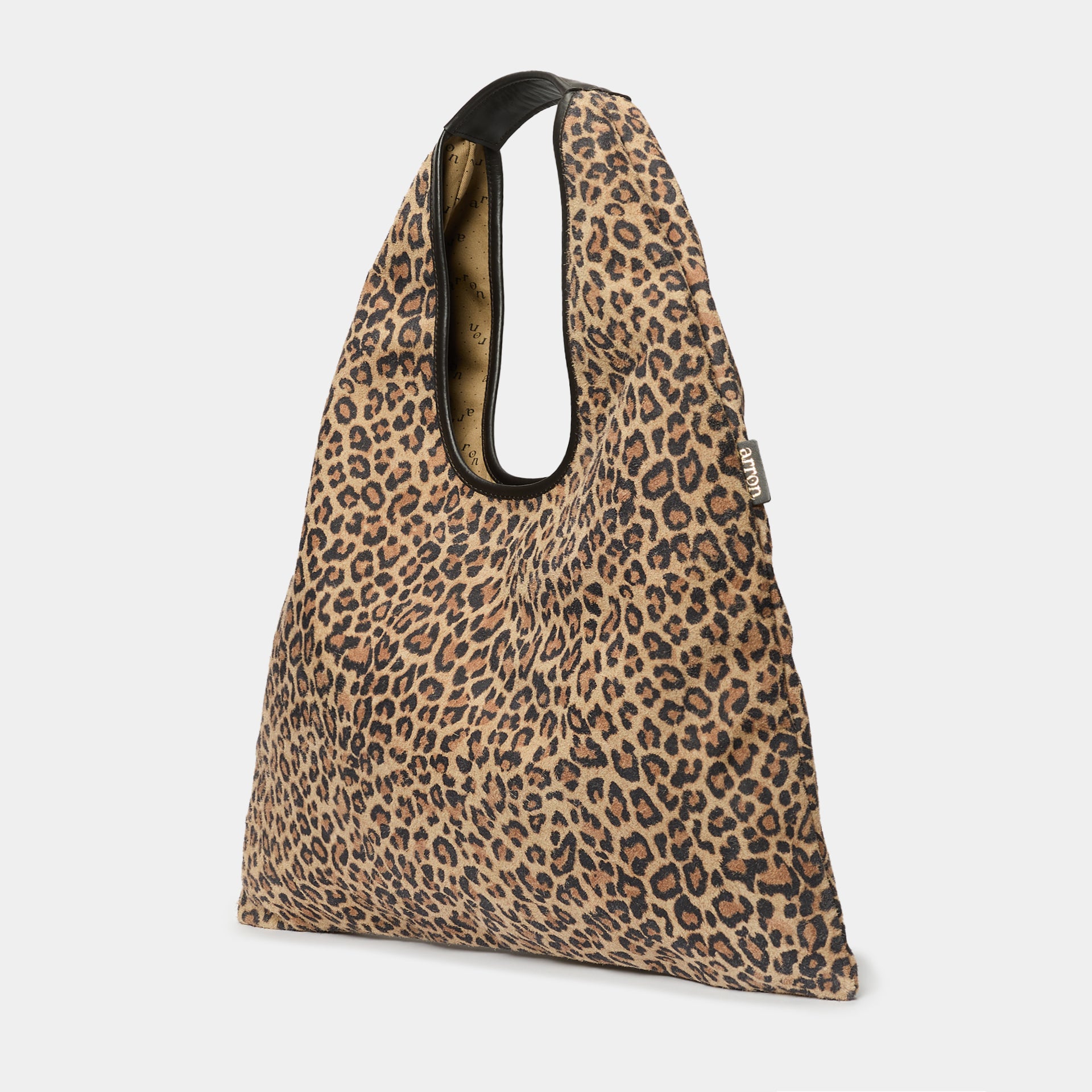 borsa Eva hobo Arron in pelle camoscio animalier fantasia leopardata