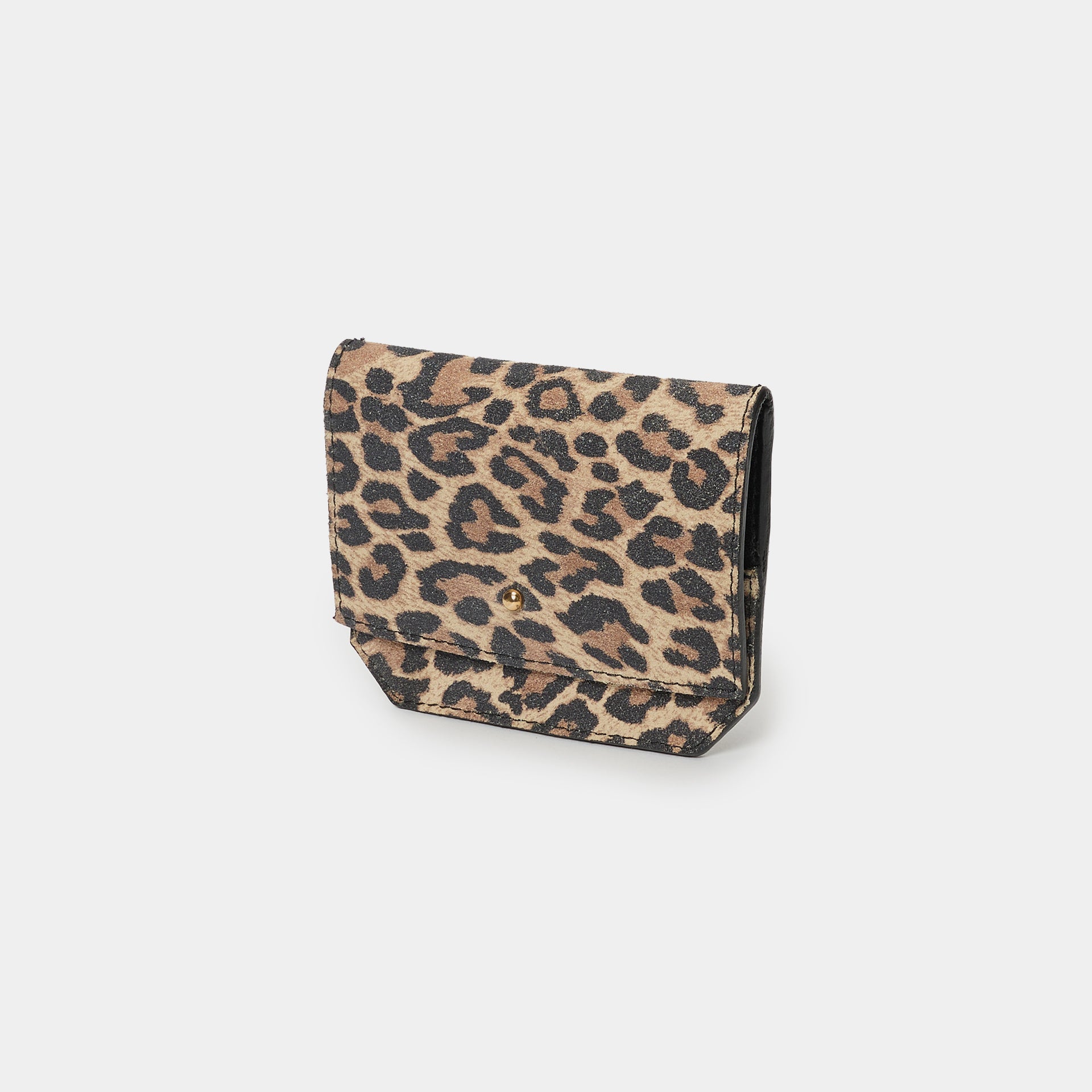 portafogli e portacarte unisex piccolo e compatto animalier leopardo Arron Made in Italy