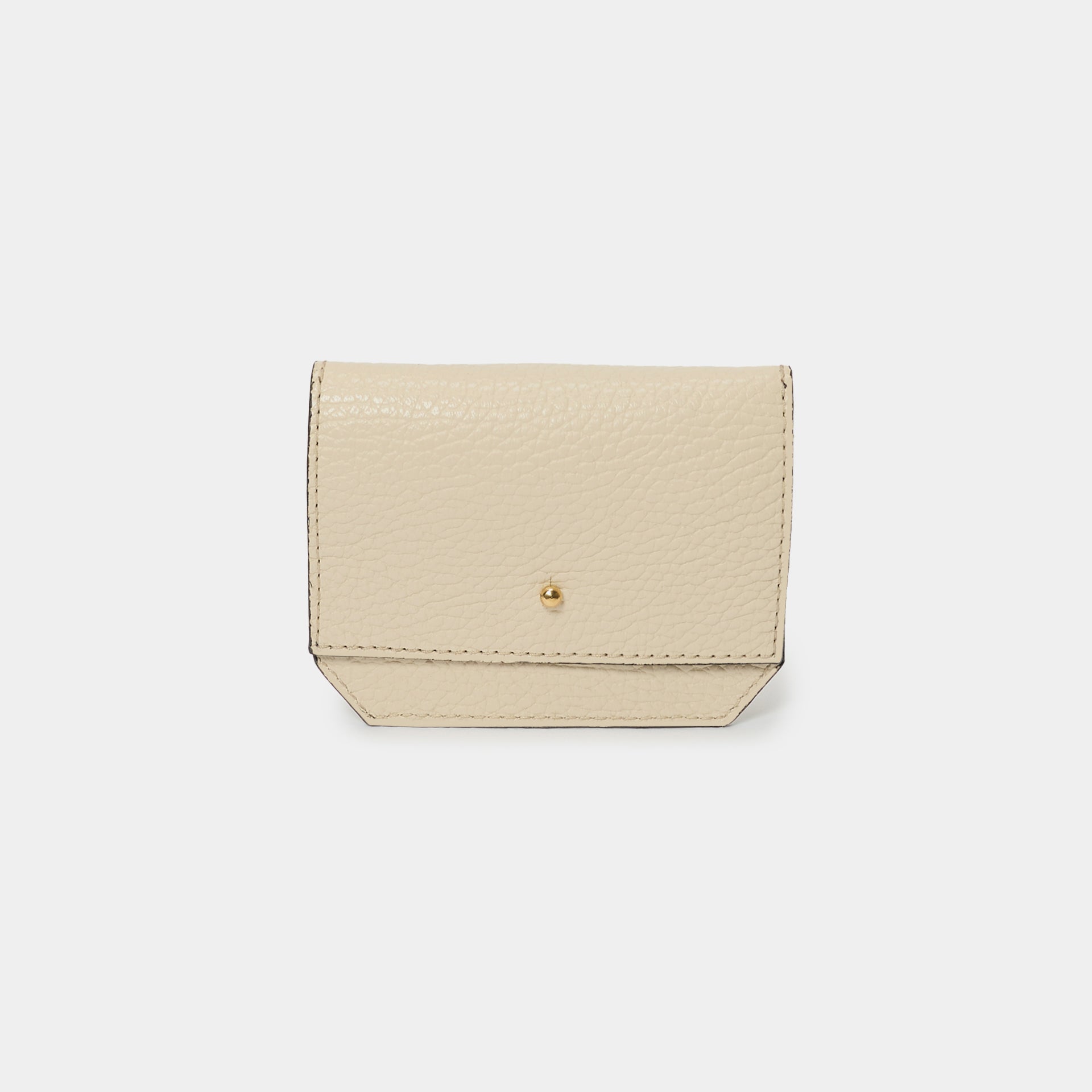 portafogli e portacarte Arron unisex piccolo e compatto pelle martellata beige