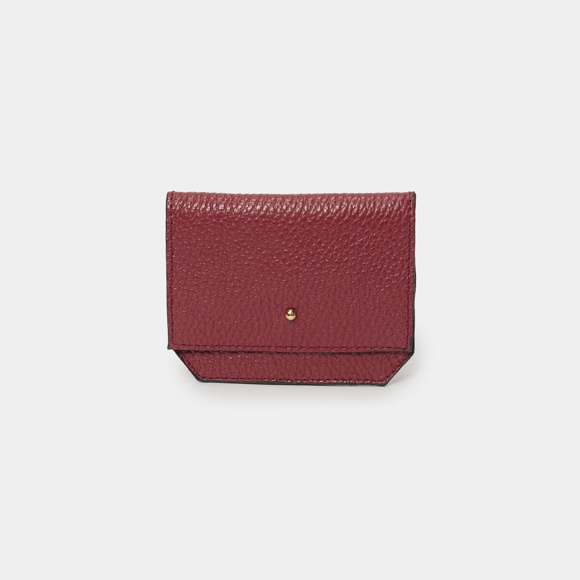 portafogli e portacarte Arron unisex piccolo e compatto pelle martellata bordeaux
