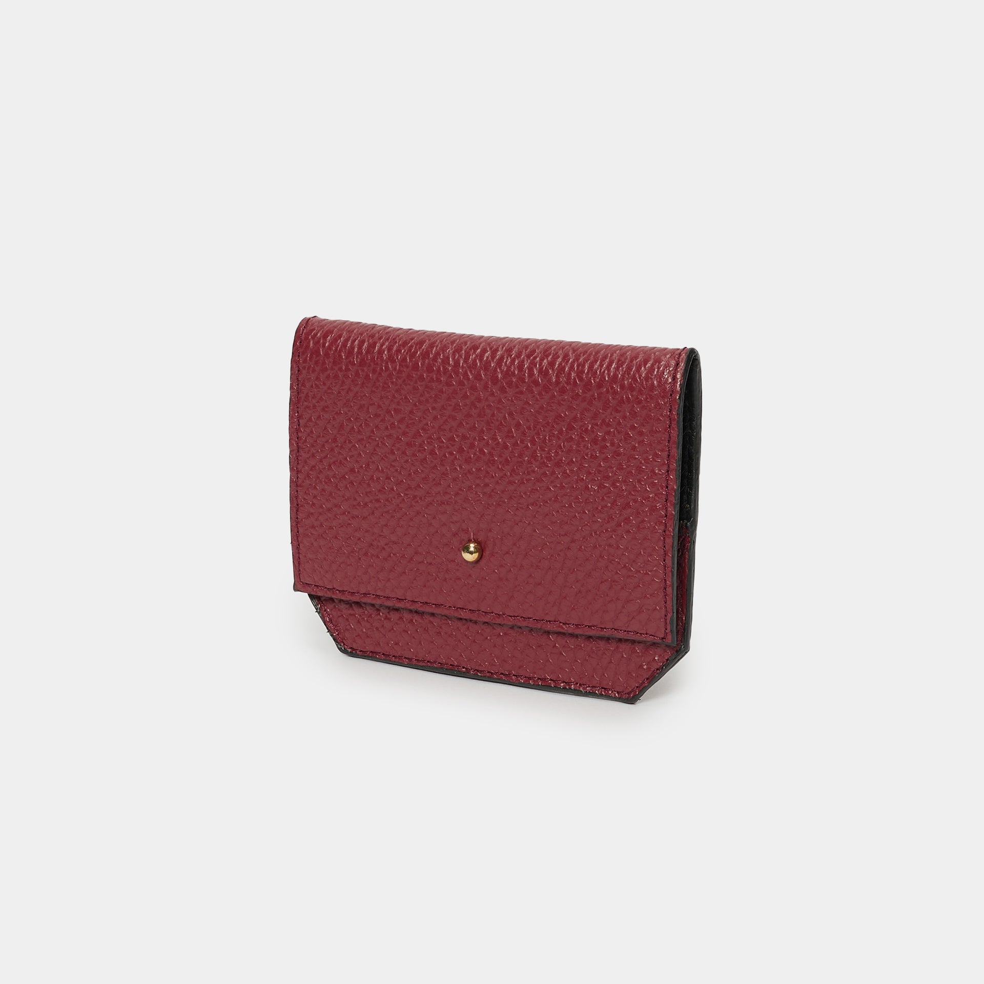portafogli e portacarte Arron unisex piccolo e compatto pelle martellata bordeaux