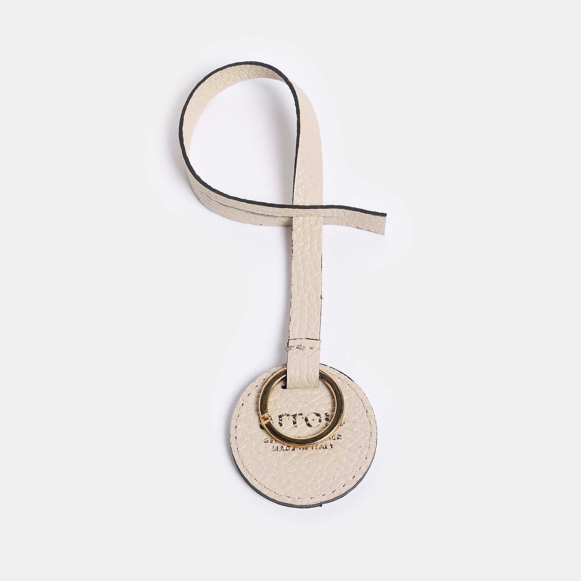 Portachiavi e charm Keira in pelle avena Arron accessorio artigianale Made in Italy per borse e chiavi