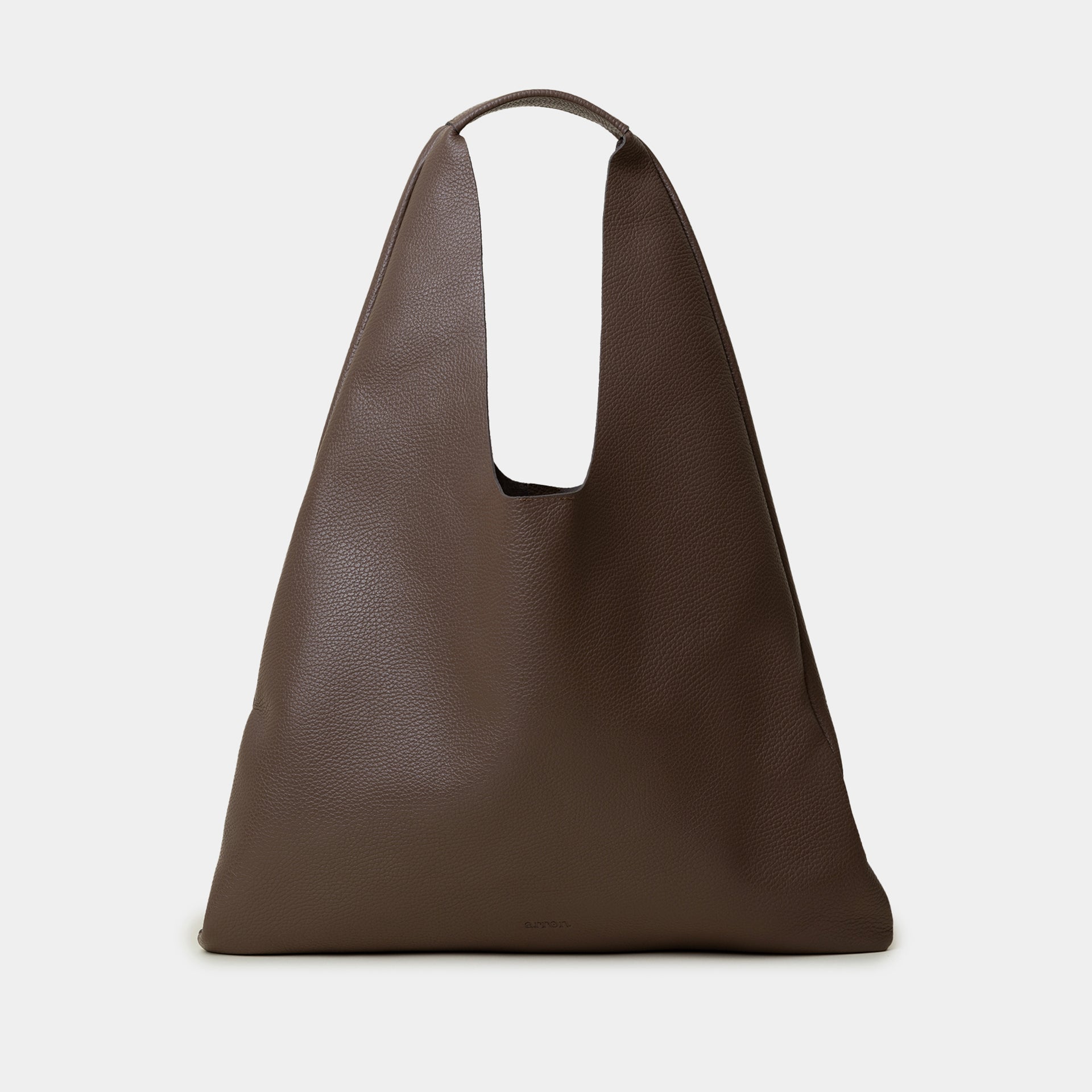 borsa pelle martellata hobo colore cacao brand Arron Made in Italy artigianale