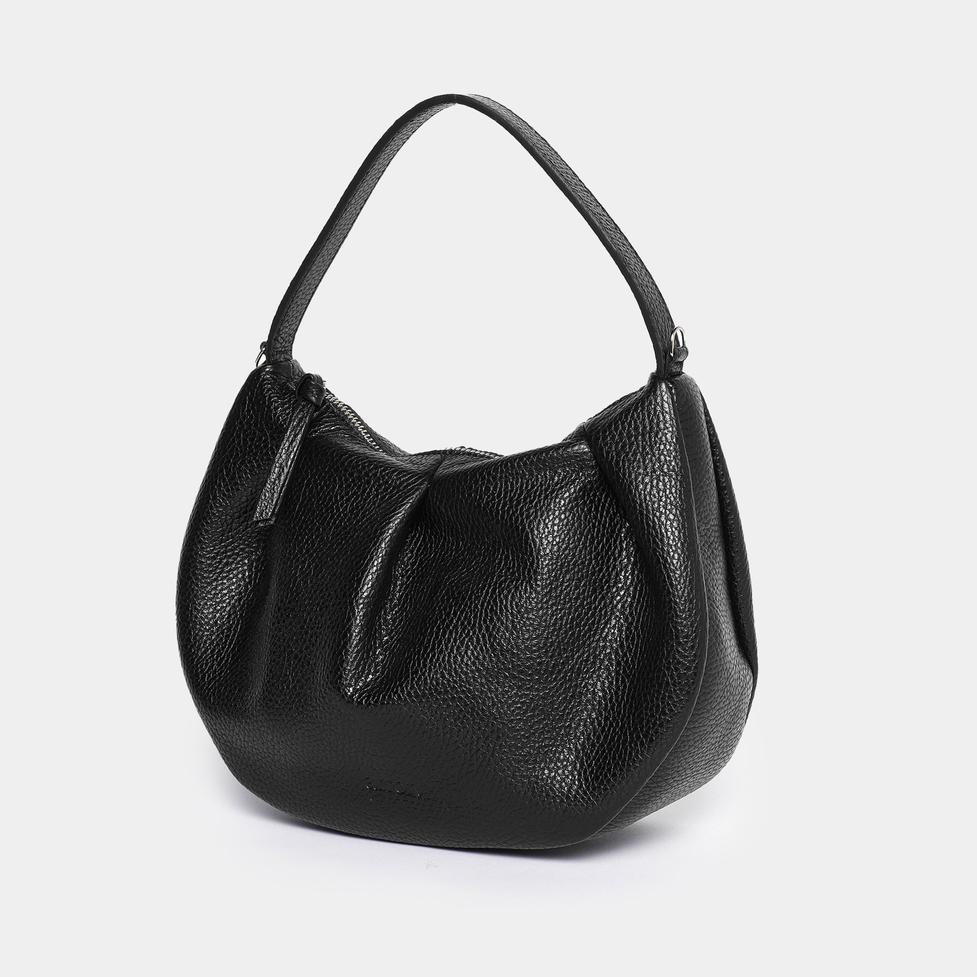 borsa piccola a tracolla pelle martellata dollaro nero made in Italy brand Arron