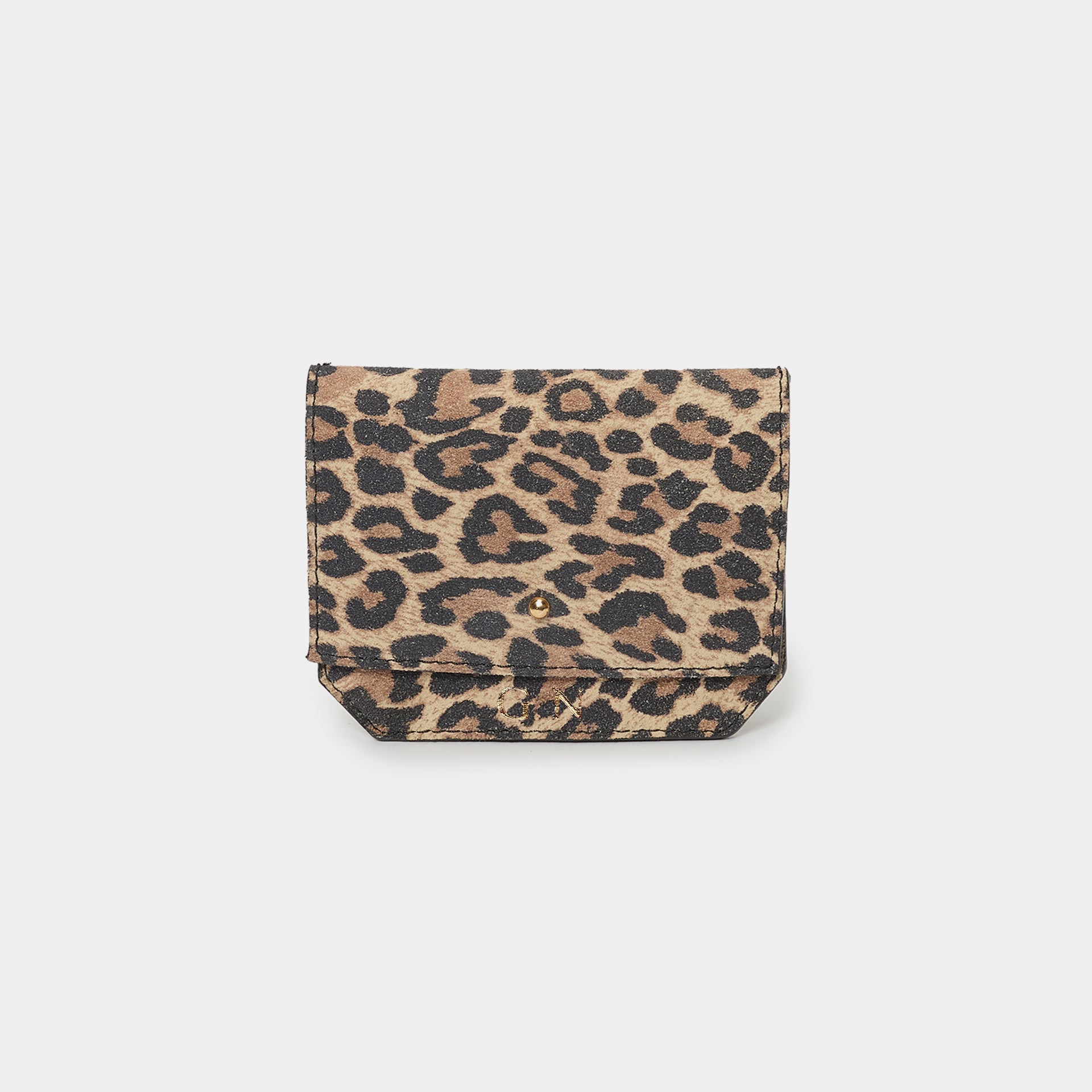 minu portafogli unisex piccolo e compatto animalier leopardo made in italy Arron idea regalo personalizzato con iniziali
