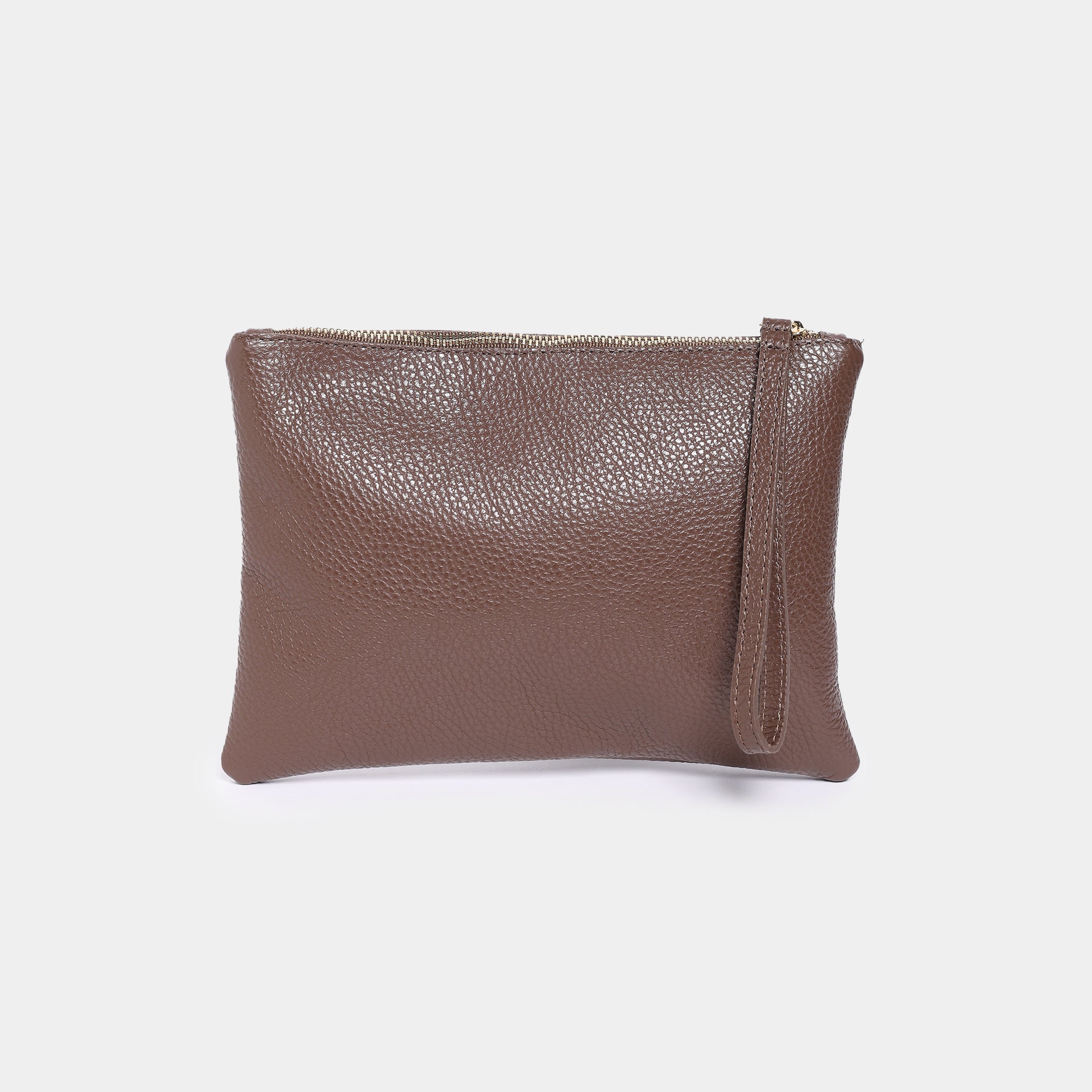 pochette a mano marnie brand Arron Made in Italy pelle martellata cacao