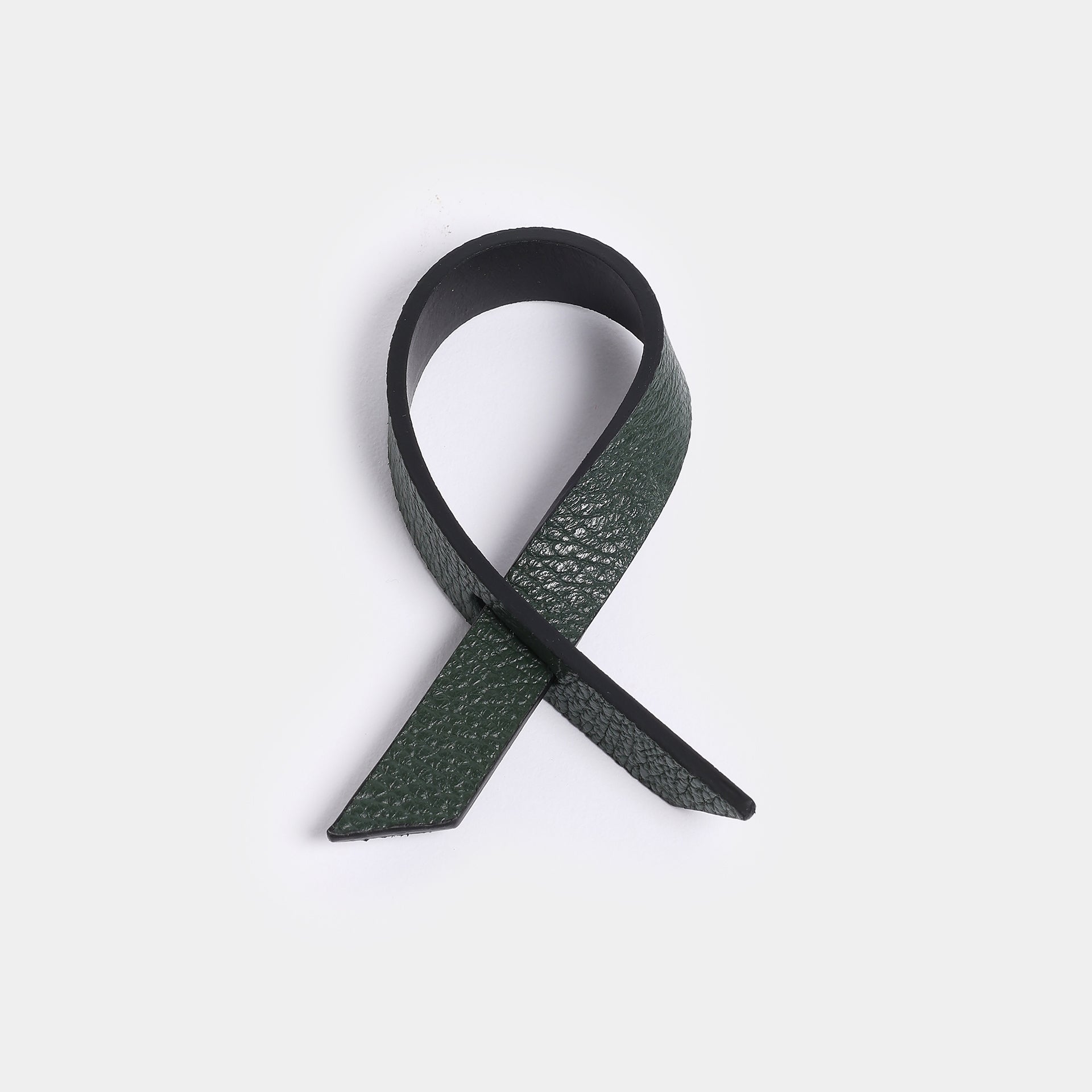 portatovaglio TILDE in pelle verde qualità artigianale arron design minimale