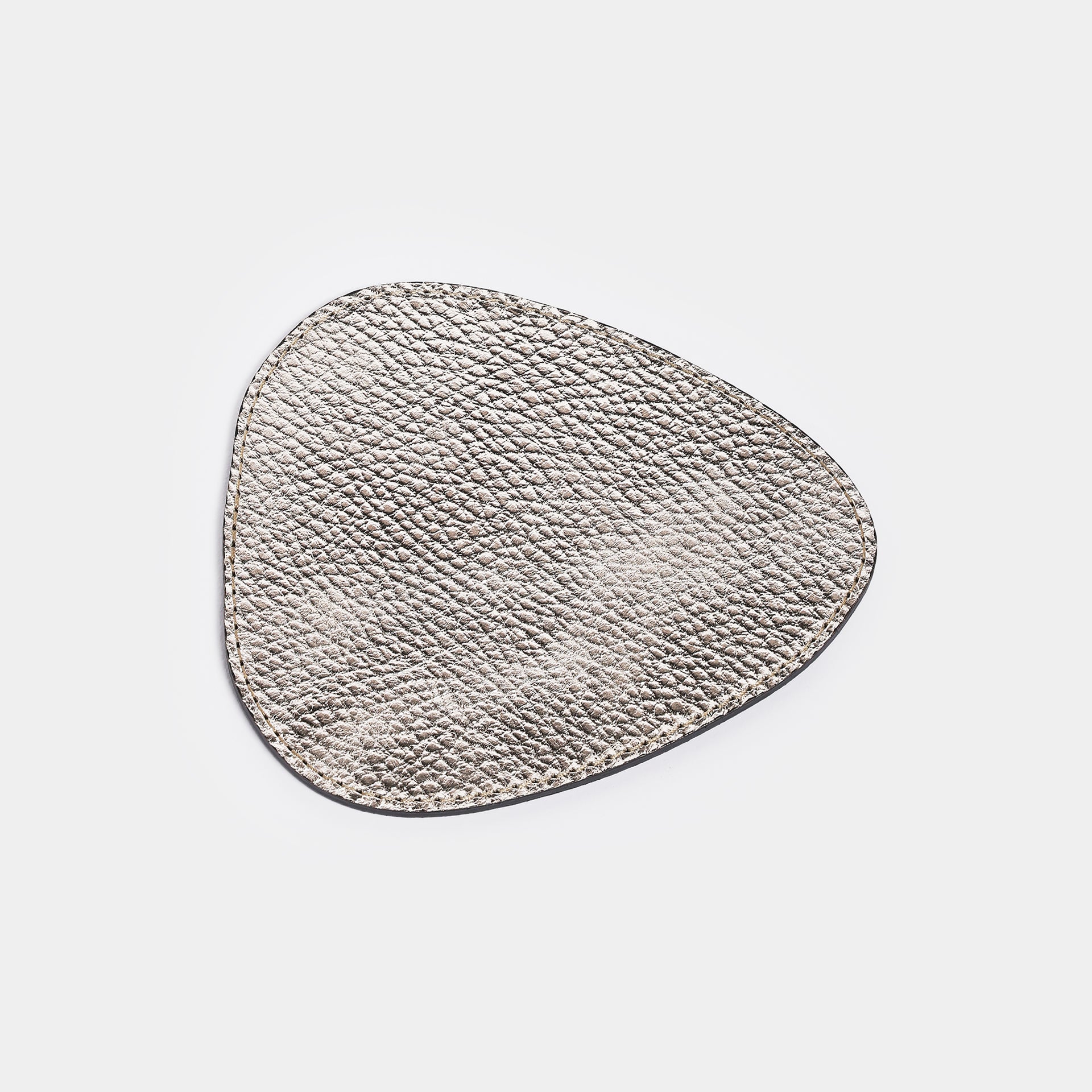 Sottobicchiere DROPPY in pelle dorata Arron, design elegante Made in Italy